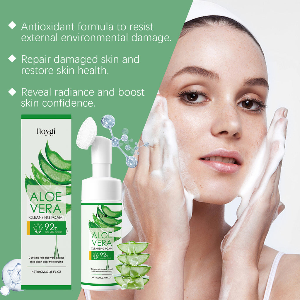Aloe Vera Cleansing Foam Face Gently Cleanses Skin Care product