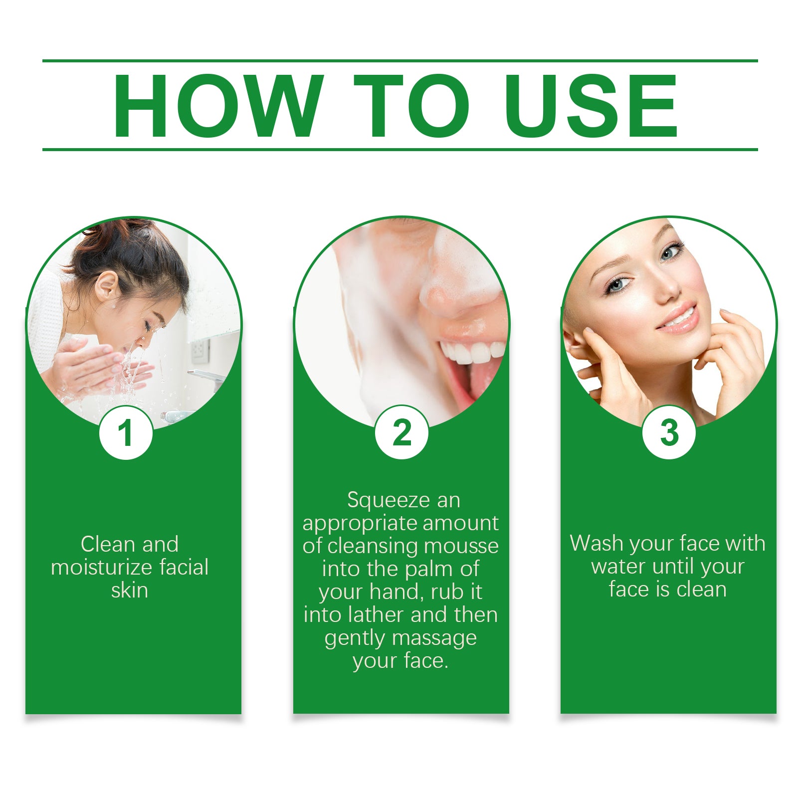 Aloe Vera Cleansing Foam Face Gently Cleanses Skin Care product