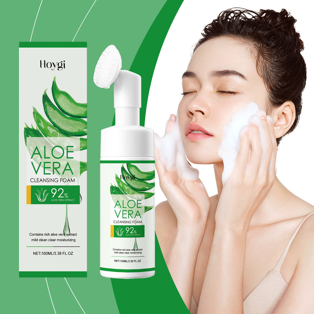 Aloe Vera Cleansing Foam Face Gently Cleanses Skin Care product